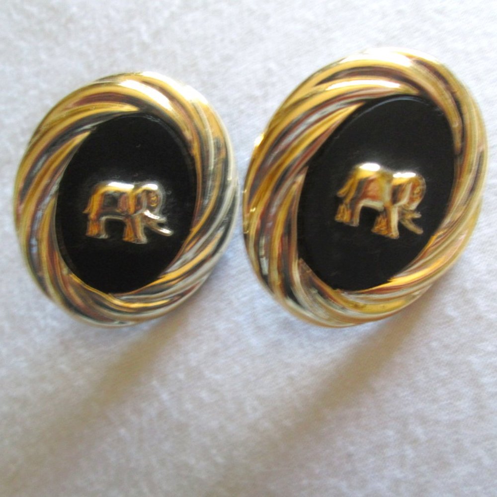 Vintage 80's Elephant earrings